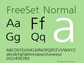 FreeSet Normal 1.0 Tue Oct 19 20:06:43 1993 Font Sample