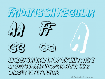 Friday13SH Regular 1.3 Font Sample