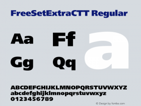 FreeSetExtraCTT Regular 1.100.000 Font Sample