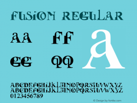 Fusion Regular Fontographer 4.7 16­10­2009 FG4M­0000002045 Font Sample