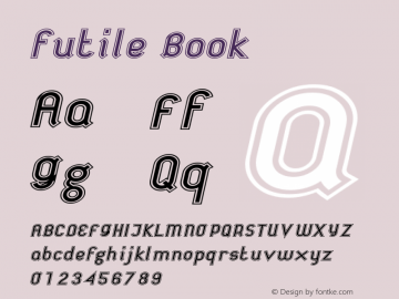 futile Book Version Macromedia Fontograp Font Sample