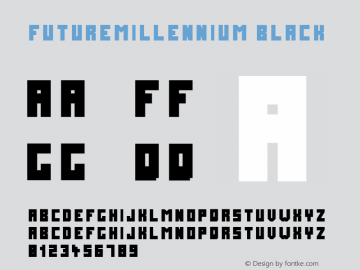 FutureMillennium Black Version 1.10 November 11, 2006, initial release Font Sample