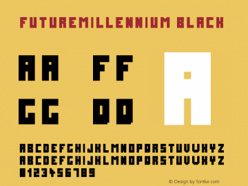 FutureMillennium Black Version 1.10 November 11, 20 Font Sample