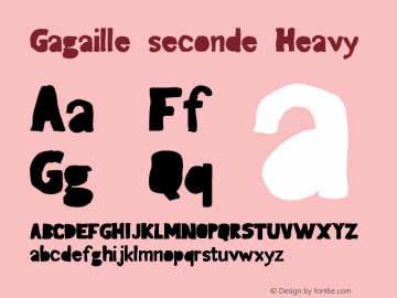 Gagaille seconde Heavy Version 1.0 Font Sample