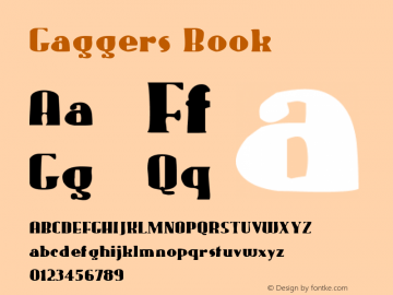 Gaggers Book Version Macromedia Fontograp Font Sample