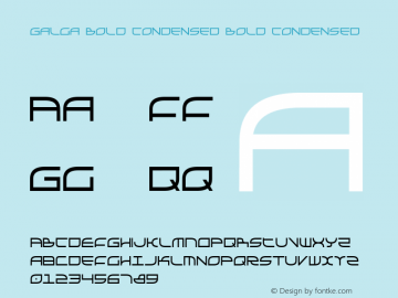 Galga Bold Condensed Bold Condensed 001.000 Font Sample