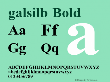 galsilb Bold Version 2.1图片样张