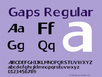 Gaps Regular Version 1.0 Font Sample
