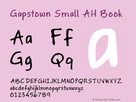 Gapstown Small AH Book Version 1.10 Font Sample