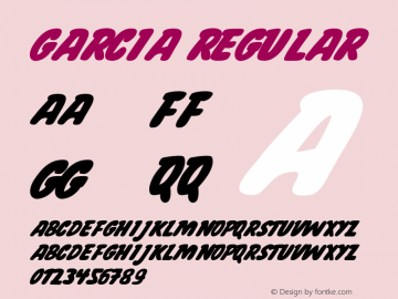 Garcia Regular Version 1.000 Font Sample