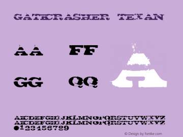 gatecrasher texan Macromedia Fontographer 4.1.5 6/3/02图片样张