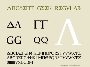 Ancient Geek Regular Version 1.01 Font Sample