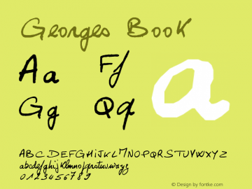 Georges Book Version 1998; 1.0, initial r Font Sample