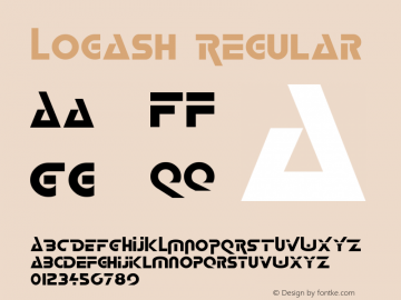 Logash Regular Print Artist: Sierra On-Line, Inc. Font Sample