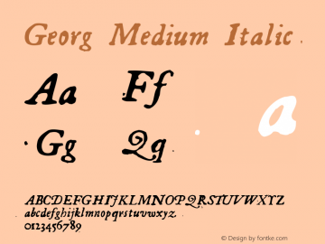Georg Medium Italic 001.000图片样张