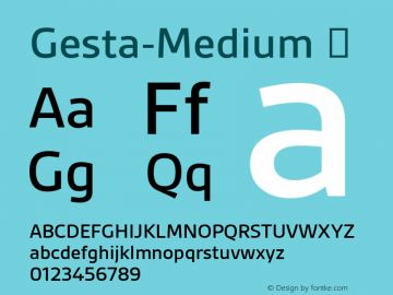 Gesta-Medium ☞ Version 2.010;com.myfonts.r-type.gesta.medium.wfkit2.3Sv6 Font Sample