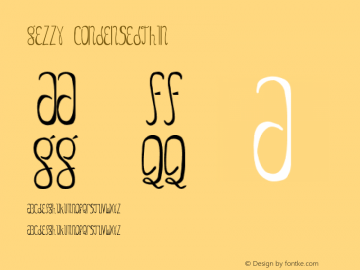 Gezzy CondensedThin Version 1.000 Font Sample