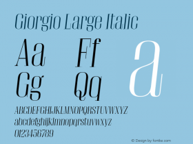 Giorgio Large Italic Version 001.002 2009图片样张