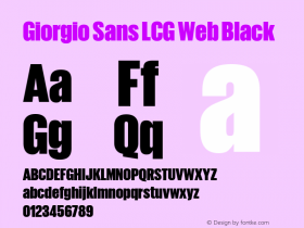 Giorgio Sans LCG Web Black Version 1.001 2012图片样张