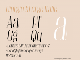 Giorgio XLarge Italic Version 001.002 2009图片样张