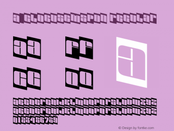 a_GlobusCmSpDn Regular 01.02 Font Sample