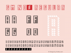 GM No1 Regular Version 1.0 Font Sample