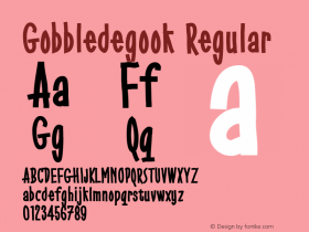 Gobbledegook Regular Gobbledegook 1 4/24/00 Font Sample
