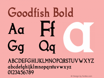 Goodfish Bold OTF 4.000;PS 001.001;Core 1.0.29图片样张