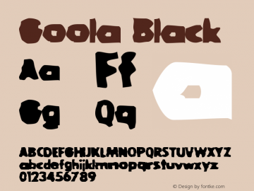 Goola Black Version 2.00 Font Sample