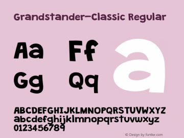 Grandstander-Classic Regular Version 1.000 Font Sample