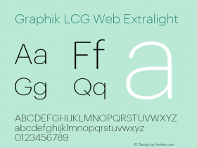 Graphik LCG Web Extralight Version 001.000 2009图片样张