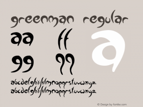 Greenman Regular 001.000 Font Sample