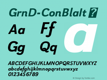 GrnD-ConBlaIt ☞ Version 1.000;com.myfonts.easy.insigne.grenale-2.con-black-italic.wfkit2.version.457E图片样张