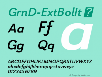 GrnD-ExtBolIt ☞ Version 1.000;com.myfonts.insigne.grenale-2.ext-bold-italic.wfkit2.457V图片样张
