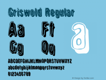 Griswold Regular Version 1.00 May 8, 2009, initial release图片样张