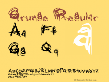 Grunge Regular Altsys Fontographer 3.5  1/29/94图片样张