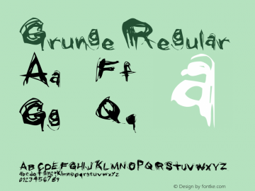Grunge Regular 0.0 Font Sample