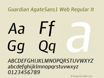 Guardian AgateSans1 Web Regular It Version 001.002 2011图片样张