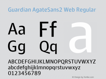 Guardian AgateSans2 Web Regular Version 001.002 2011 Font Sample