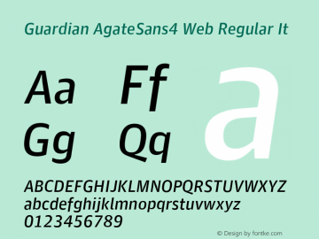 Guardian AgateSans4 Web Regular It Version 001.002 2011图片样张