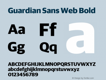 Guardian Sans Web Bold Version 001.002 2009图片样张