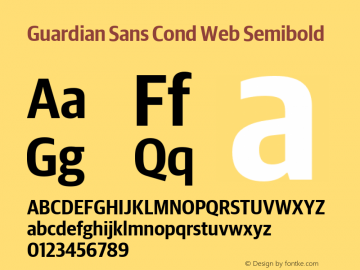 Guardian Sans Cond Web Semibold Version 1.1 2012图片样张