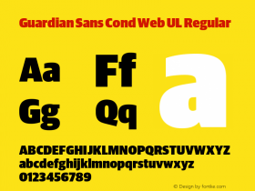 Guardian Sans Cond Web UL Regular Version 1.1 2012 Font Sample