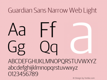 Guardian Sans Narrow Web Light Version 1.1 2012图片样张