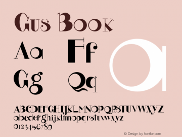 Gus Book Version 1.0 Font Sample