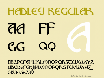 Hadley Regular 1.0图片样张