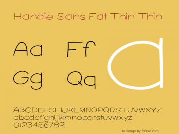 Handie Sans Fat Thin Thin Version 001.000图片样张