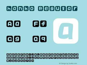 hanko Regular Macromedia Fon￿ographer 4.1J 98.12.27 Font Sample