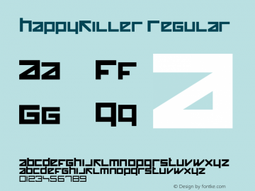 HappyKiller Regular Version 2.20 Font Sample