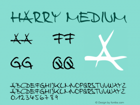 Harry Medium Version 1.000;PS 001.000;hotconv 1.0.38 Font Sample